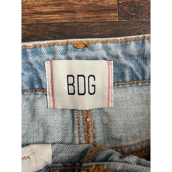 BDG Denim Maxi Skirt Blue Raw Hem Small Urban Outfitters Cotton - Picture 5 of 12